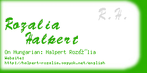 rozalia halpert business card